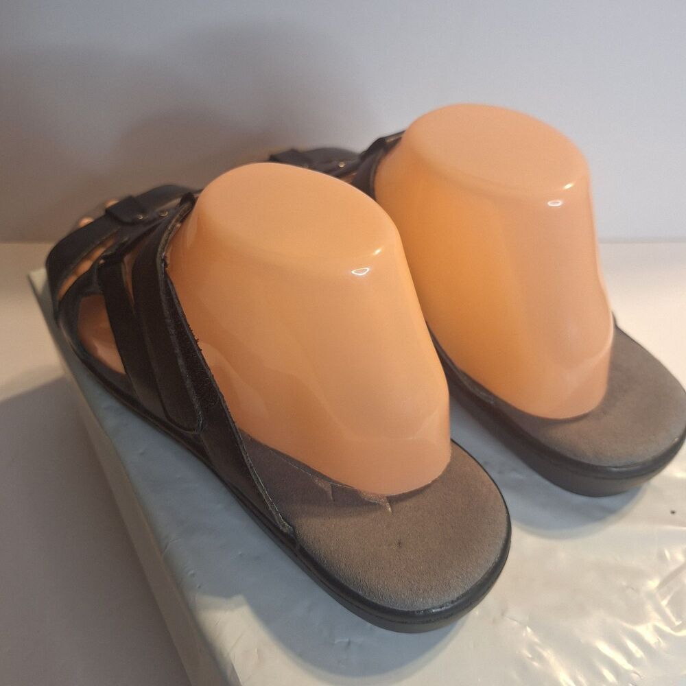 Propet Black Leather Women's Sandals Size 11 - Picture 6 of 10